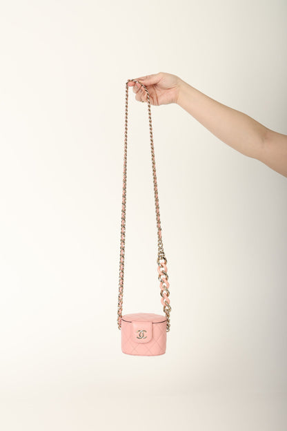 Chanel 2021 Lambskin Mini Chain Vanity