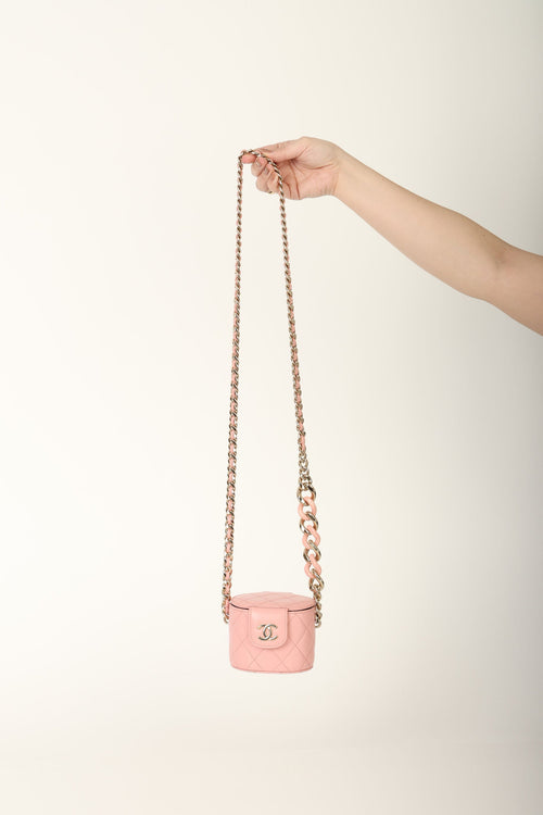 Chanel 2021 Lambskin Mini Chain Vanity