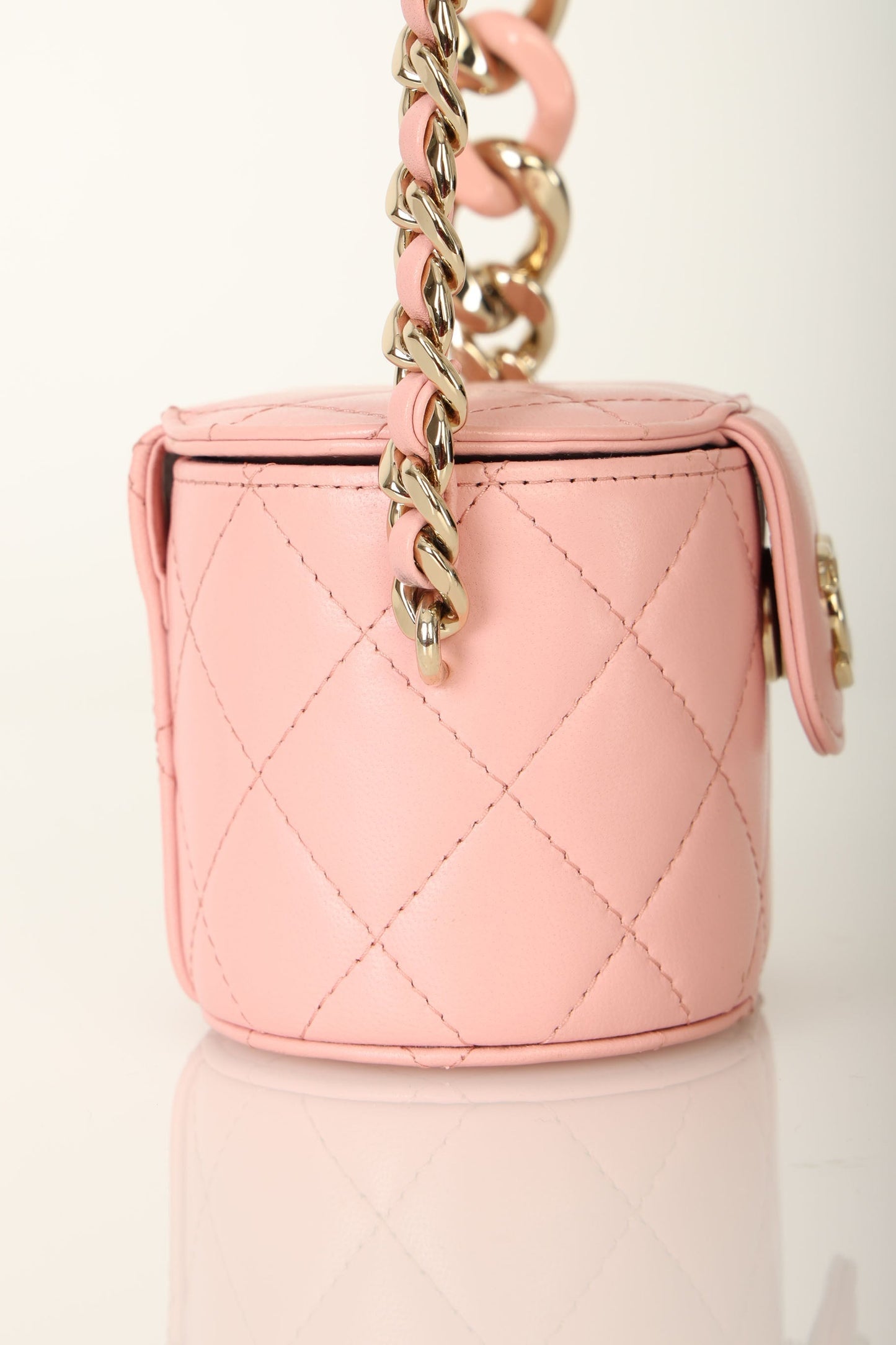 Chanel 2021 Lambskin Mini Chain Vanity