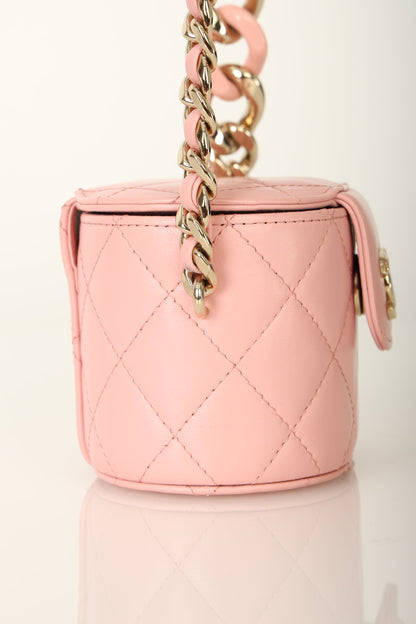 Chanel 2021 Lambskin Mini Chain Vanity