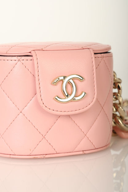 Chanel 2021 Lambskin Mini Chain Vanity
