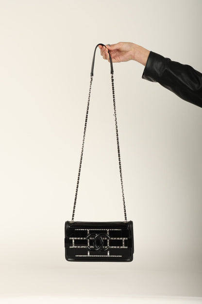 Chanel 2014 Patent Brick Crystal Flap