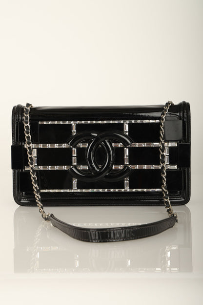 Chanel 2014 Patent Brick Crystal Flap