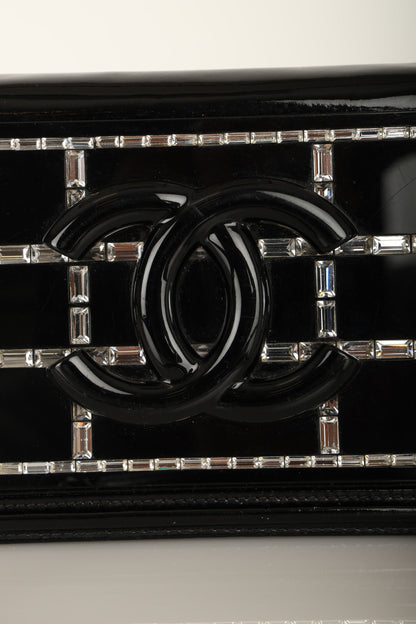 Chanel 2014 Patent Brick Crystal Flap
