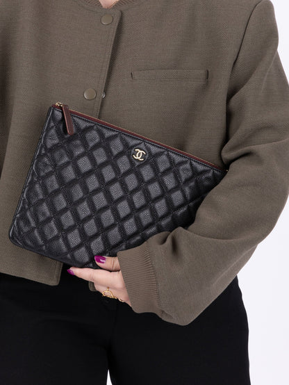 Chanel 2018 Caviar Small Zip Pouch