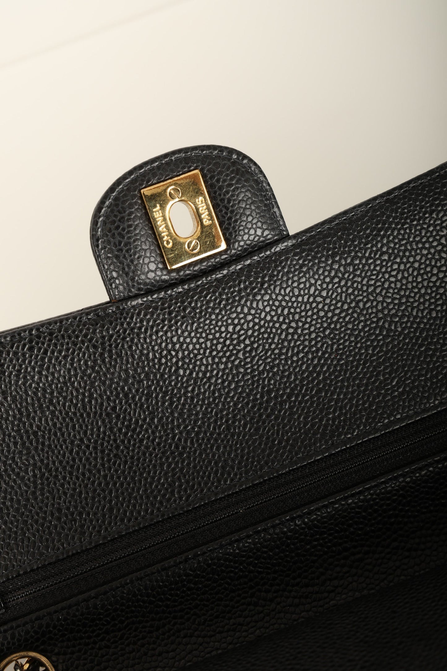 Chanel 2004 Caviar Medium Double Flap