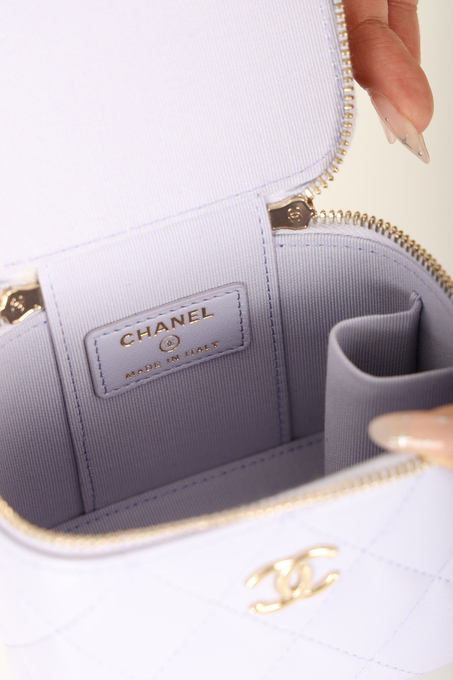 Chanel 2020 Lambskin Mini Top Handle Vanity