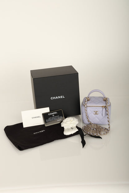 Chanel 2020 Lambskin Mini Top Handle Vanity