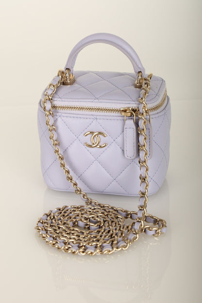 Chanel 2020 Lambskin Mini Top Handle Vanity