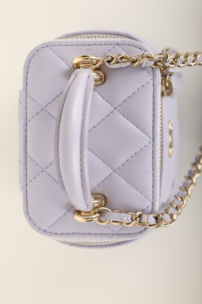Chanel 2020 Lambskin Mini Top Handle Vanity