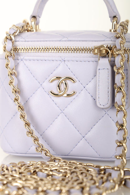Chanel 2020 Lambskin Mini Top Handle Vanity