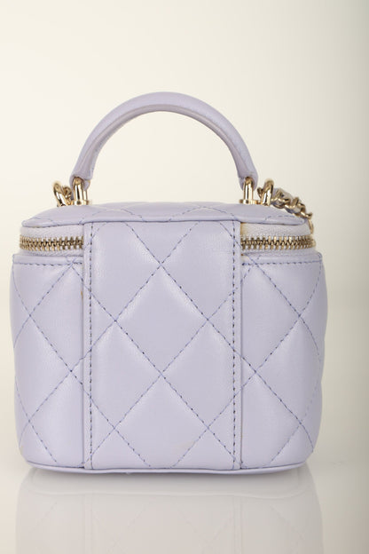 Chanel 2020 Lambskin Mini Top Handle Vanity