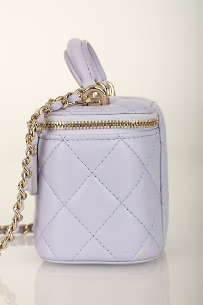 Chanel 2020 Lambskin Mini Top Handle Vanity
