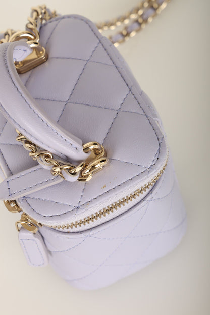 Chanel 2020 Lambskin Mini Top Handle Vanity