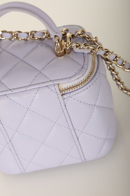 Chanel 2020 Lambskin Mini Top Handle Vanity