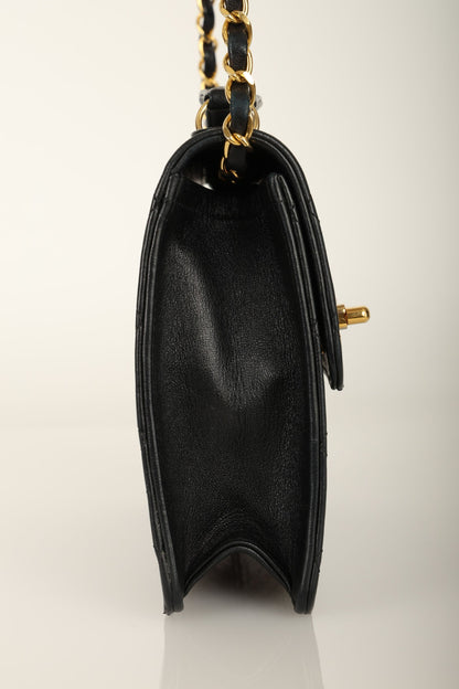 Extremely Rare Chanel 1989 Lambskin Double Turnlock Mini Briefcase