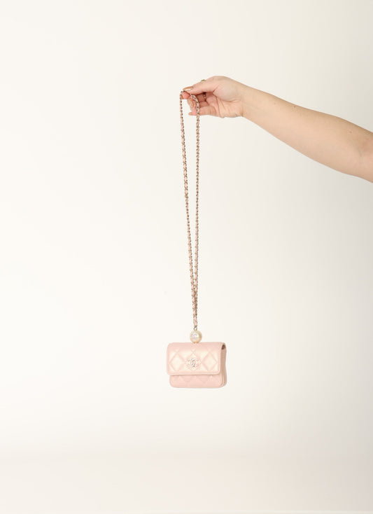 Chanel 2021 Caviar Iridescent Micro Bag