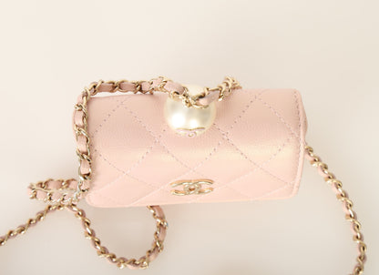 Chanel 2021 Caviar Iridescent Micro Bag