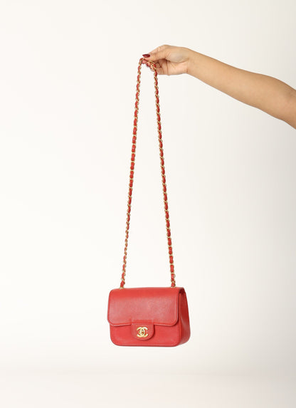 Chanel 2017 Caviar Mini Square Flap