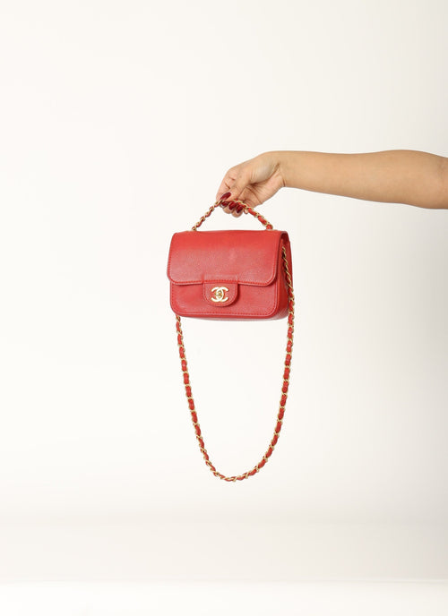 Chanel 2017 Caviar Mini Square Flap