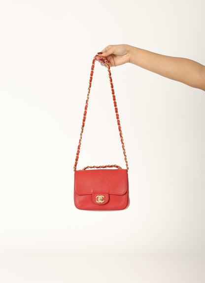 Chanel 2017 Caviar Mini Square Flap