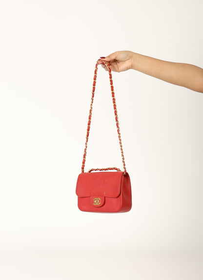 Chanel 2017 Caviar Mini Square Flap