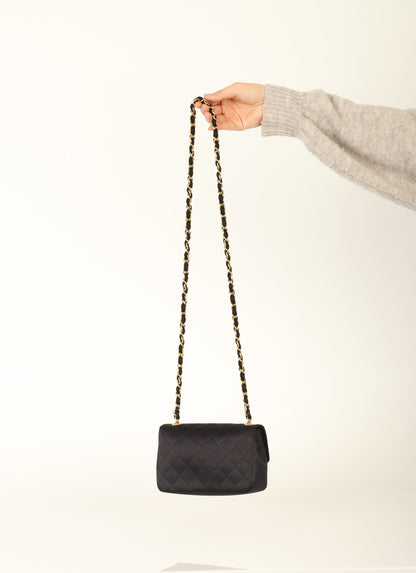 Chanel 1996 Satin Mini Rectangle Flap