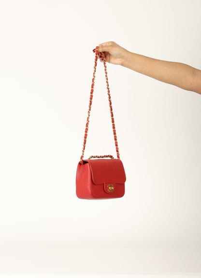 Chanel 2017 Caviar Mini Square Flap