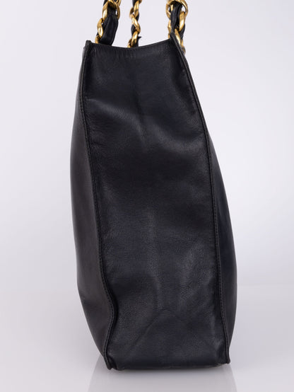 Chanel Calfskin Navy Chunky Chain Tote