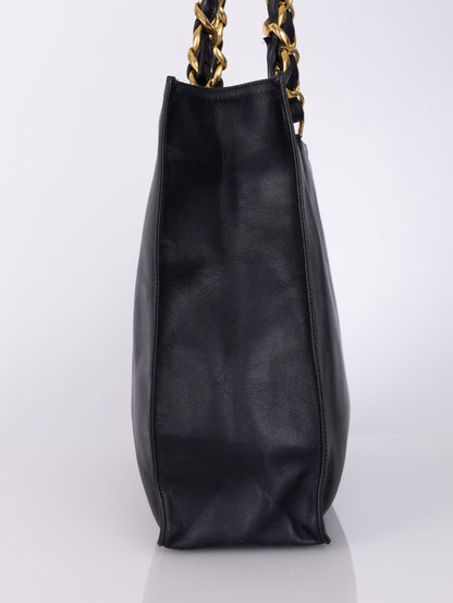 Chanel Calfskin Navy Chunky Chain Tote