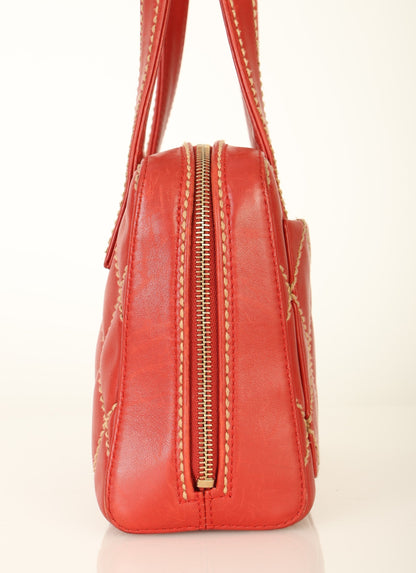 Chanel Calfskin Wild Stich Bowler Bag
