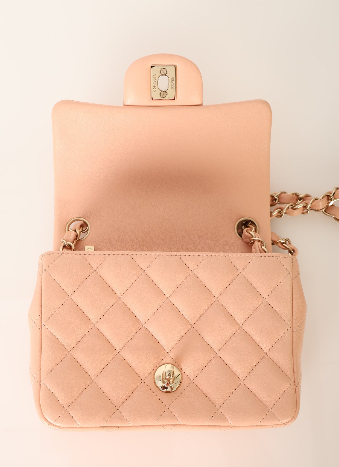 Chanel 2021 Lambskin Mini Square Flap