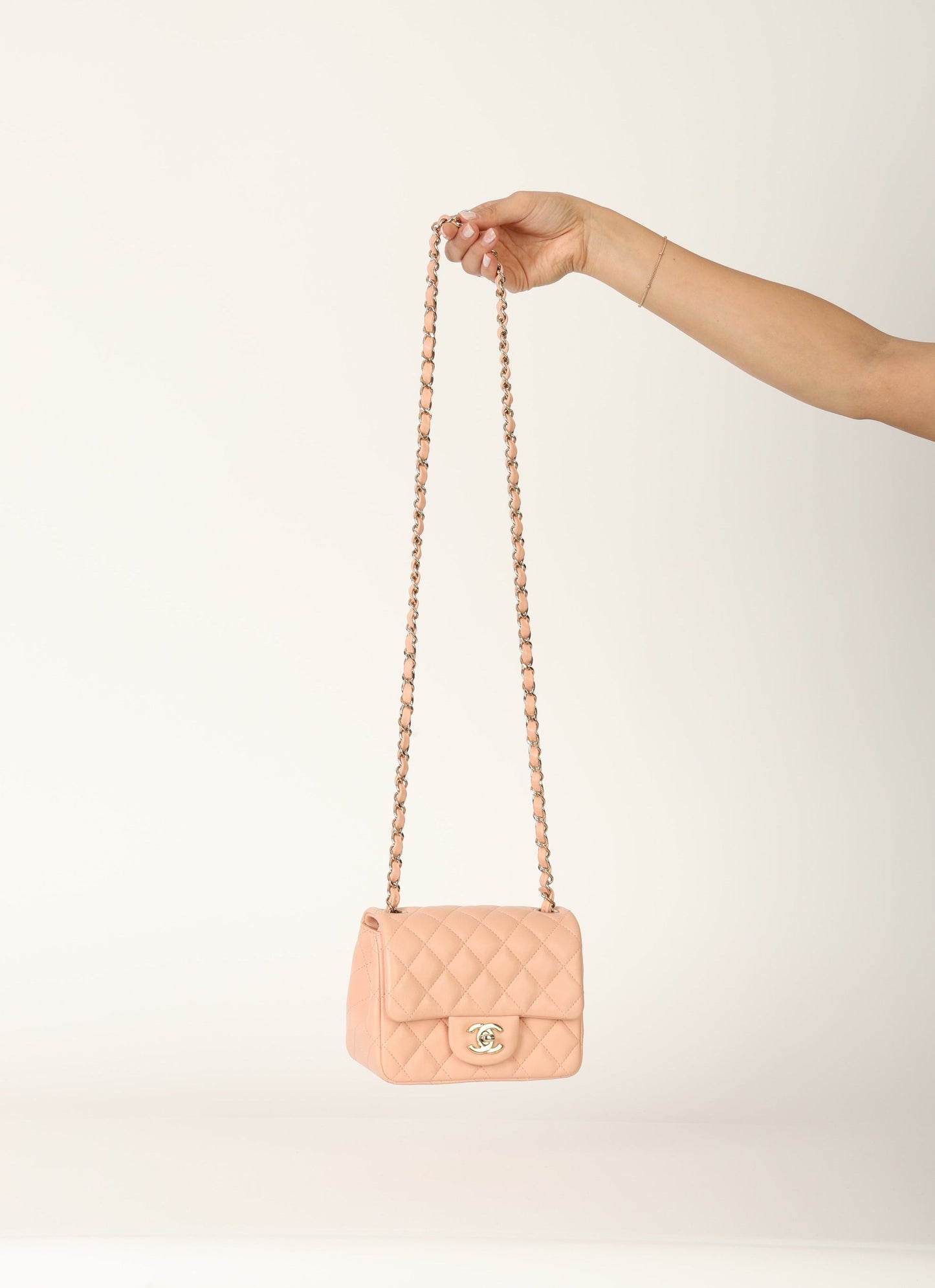 Chanel 2021 Lambskin Mini Square Flap