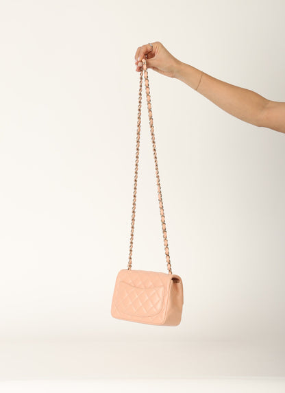 Chanel 2021 Lambskin Mini Square Flap