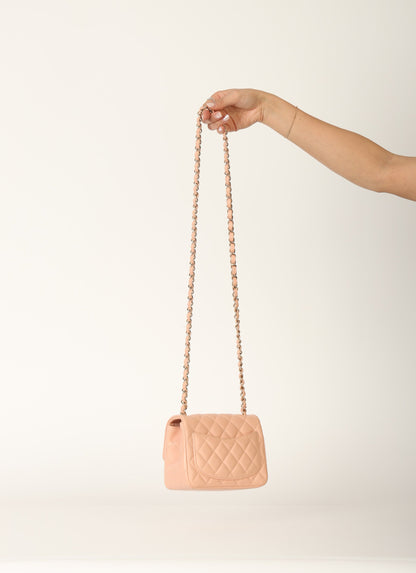 Chanel 2021 Lambskin Mini Square Flap
