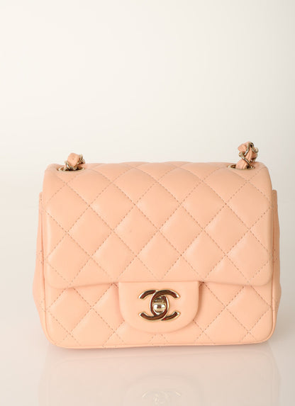 Chanel 2021 Lambskin Mini Square Flap