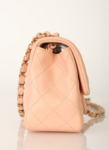 Chanel 2021 Lambskin Mini Square Flap