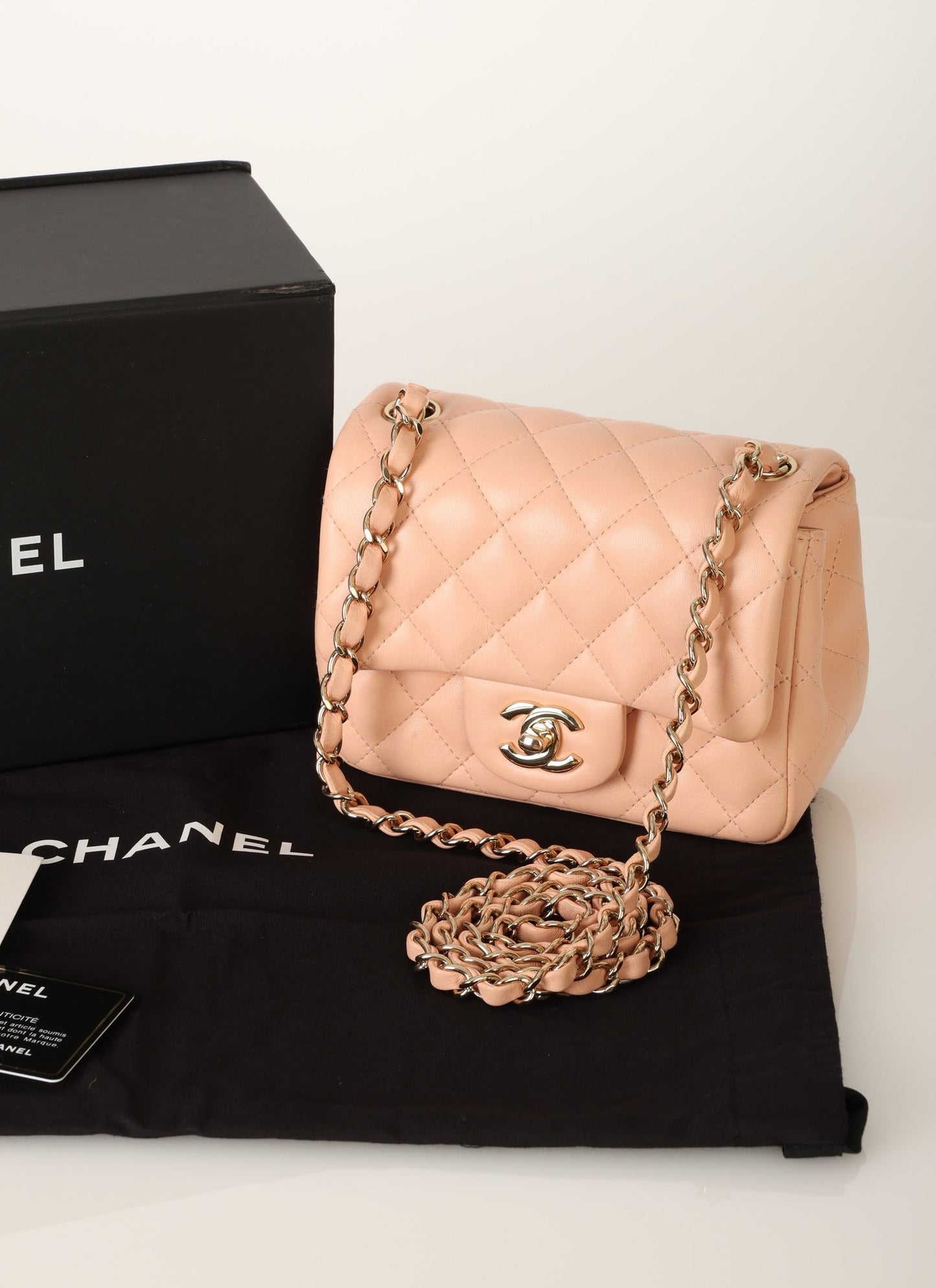 Chanel 2021 Lambskin Mini Square Flap