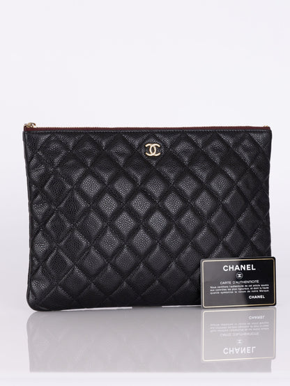Chanel 2018 Caviar Small Zip Pouch