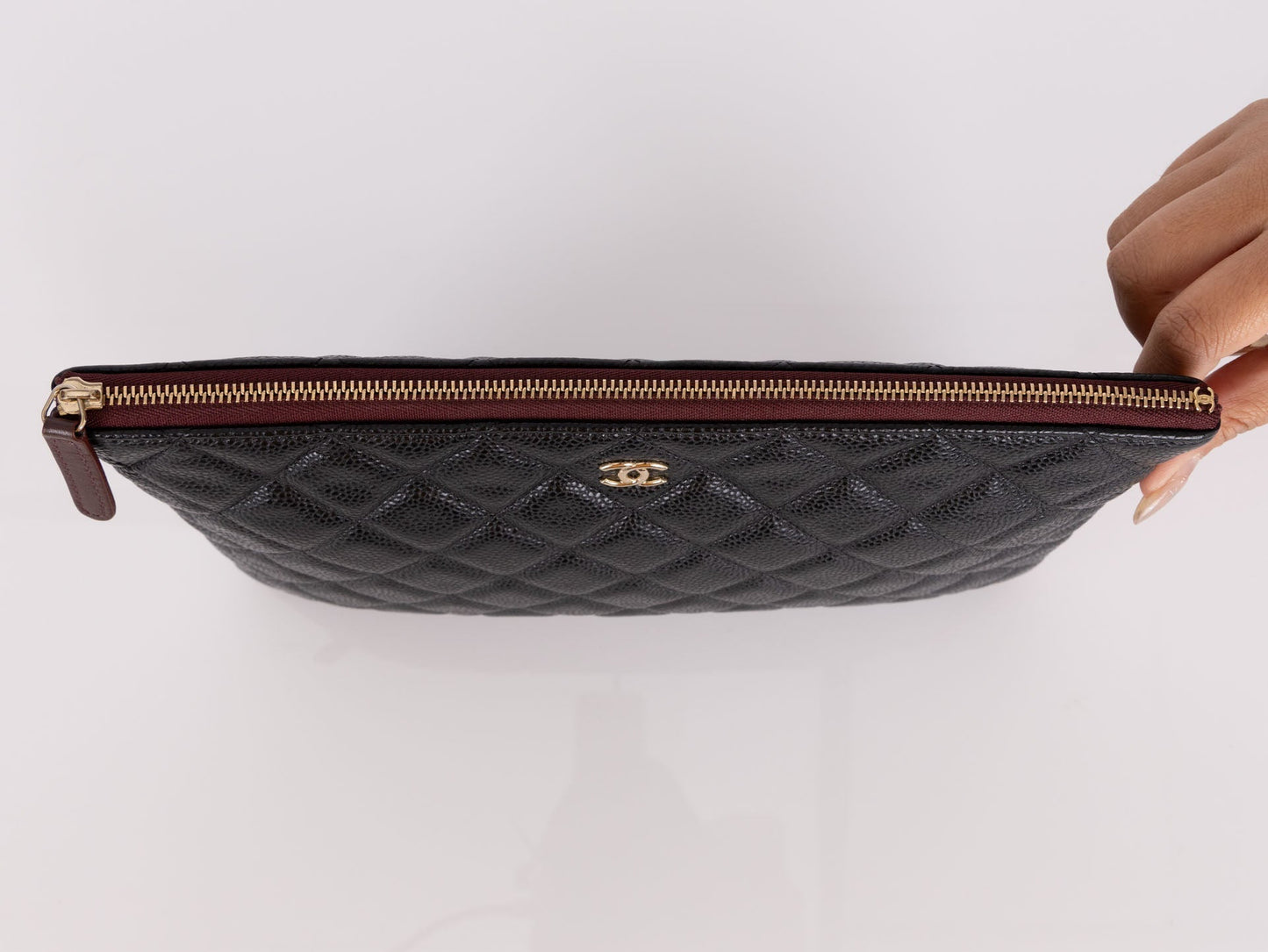 Chanel 2018 Caviar Small Zip Pouch