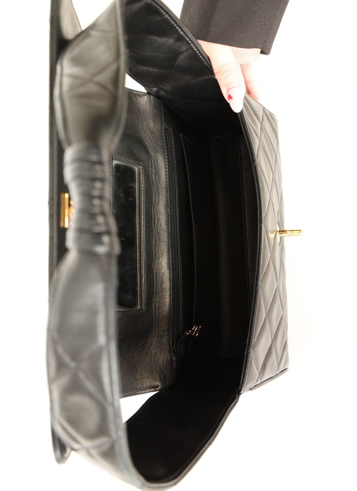 Chanel 1991 Lambskin Coco Crush Shoulder Bag