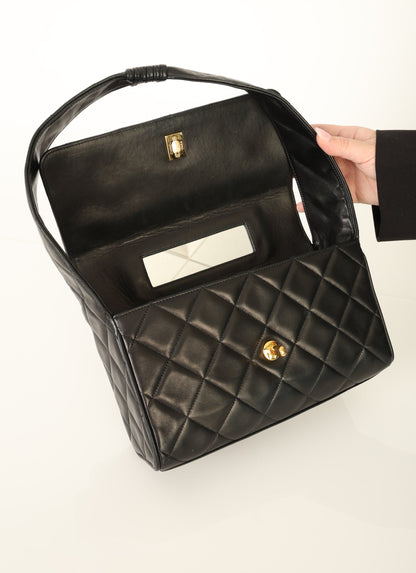 Chanel 1991 Lambskin Coco Crush Shoulder Bag