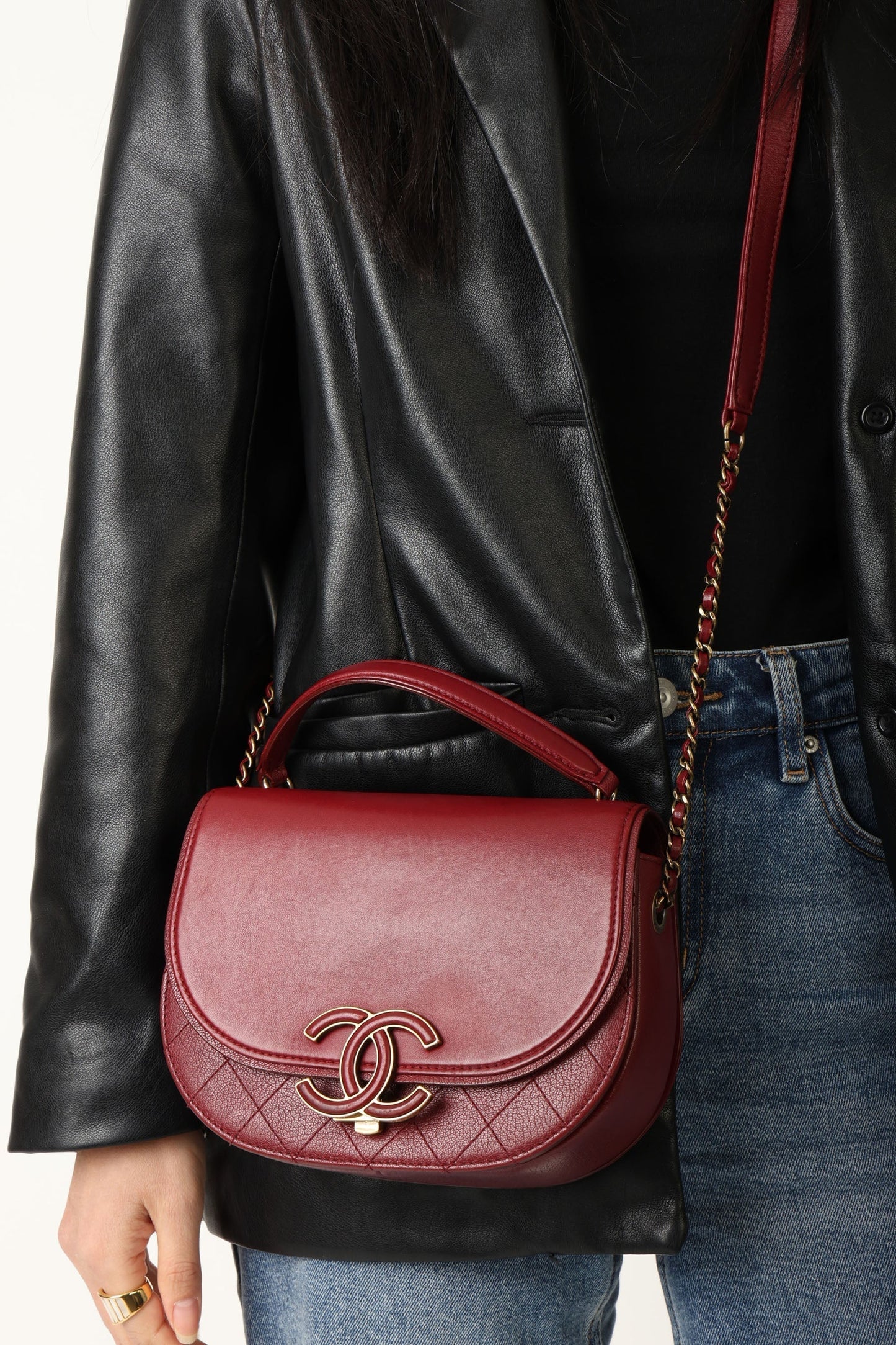 Chanel 2017 Calfskin Coco Curve Flap Bag