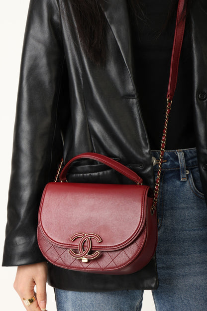 Chanel 2017 Calfskin Coco Curve Flap Bag