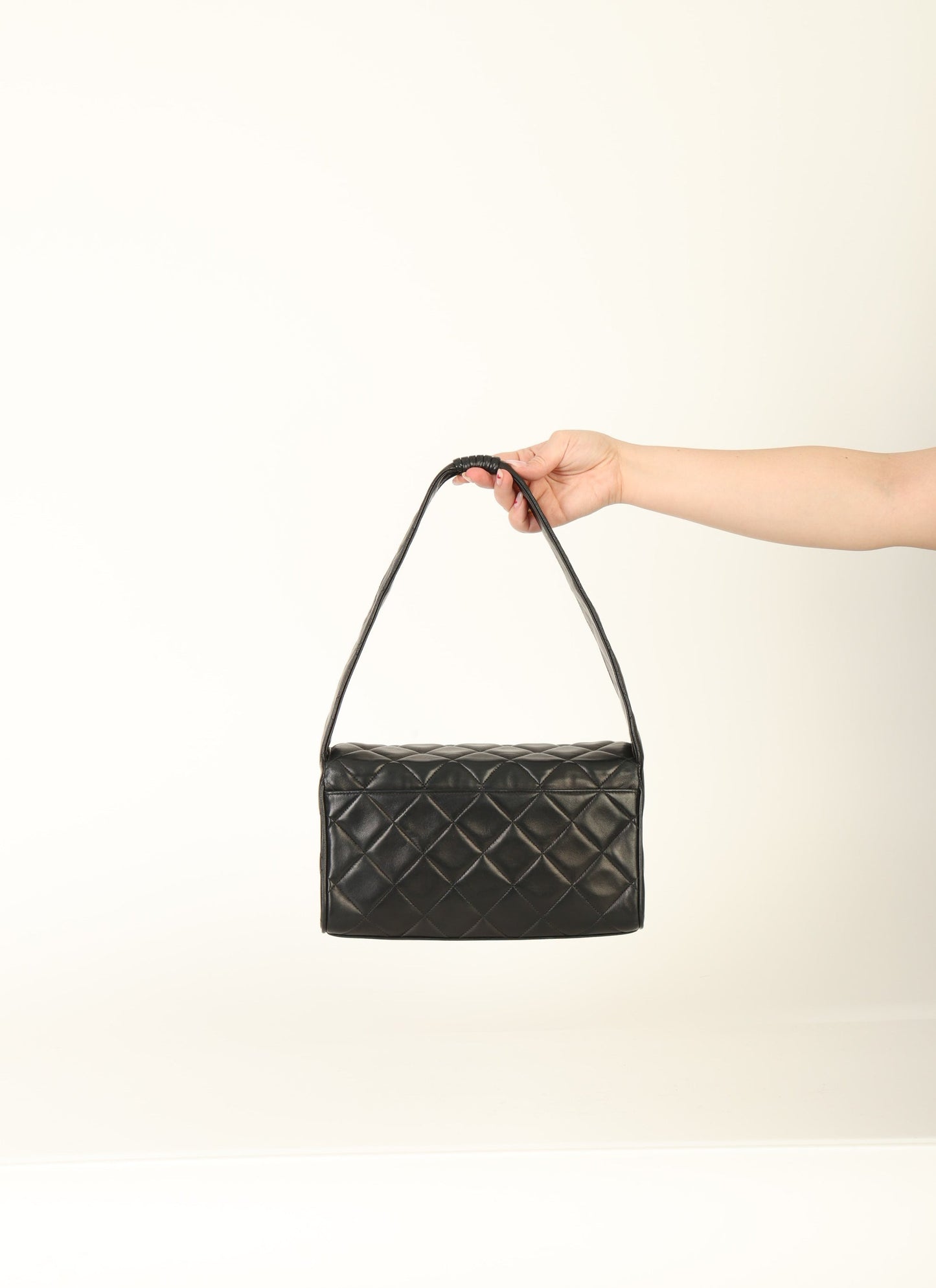 Chanel 1991 Lambskin Coco Crush Shoulder Bag