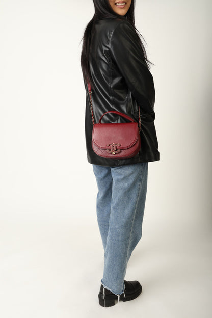 Chanel 2017 Calfskin Coco Curve Flap Bag