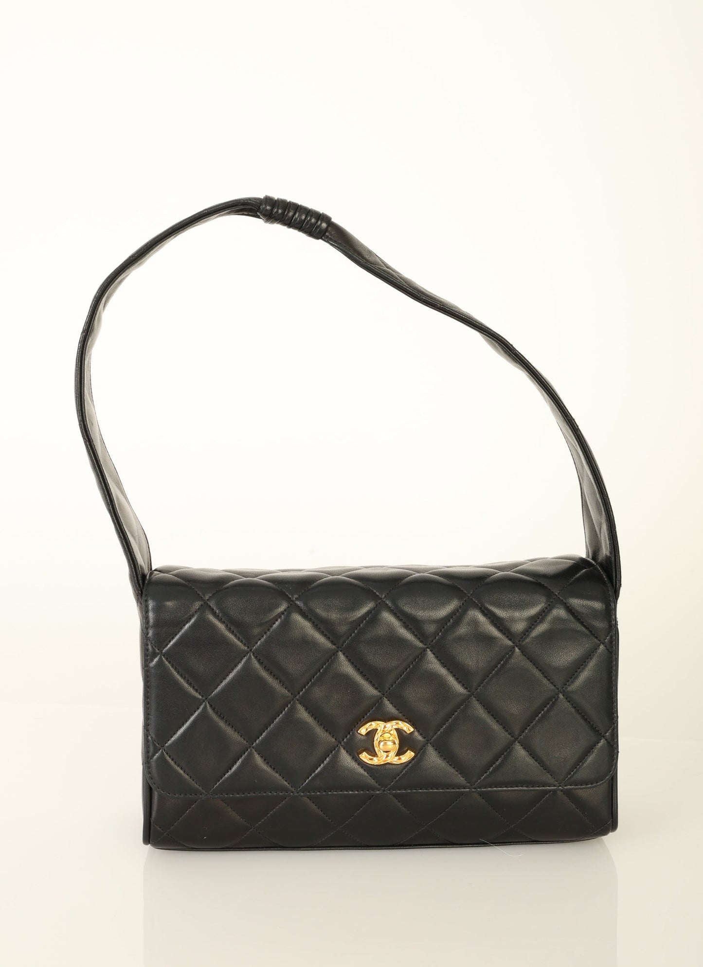 Chanel 1991 Lambskin Coco Crush Shoulder Bag
