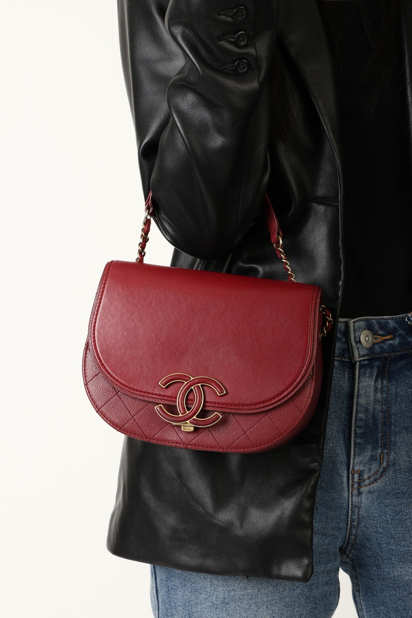 Chanel 2017 Calfskin Coco Curve Flap Bag