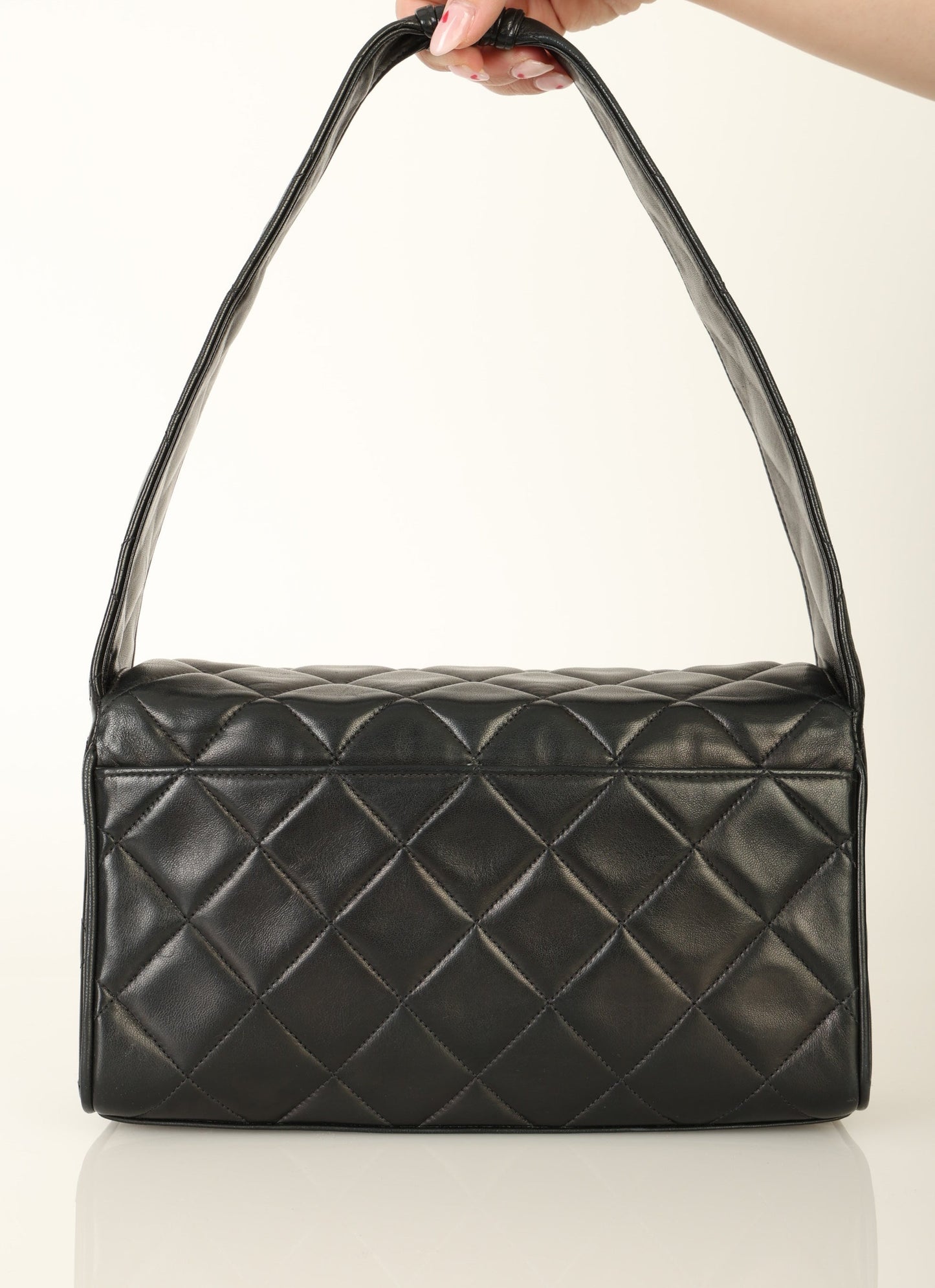 Chanel 1991 Lambskin Coco Crush Shoulder Bag
