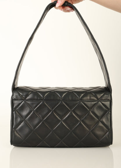 Chanel 1991 Lambskin Coco Crush Shoulder Bag